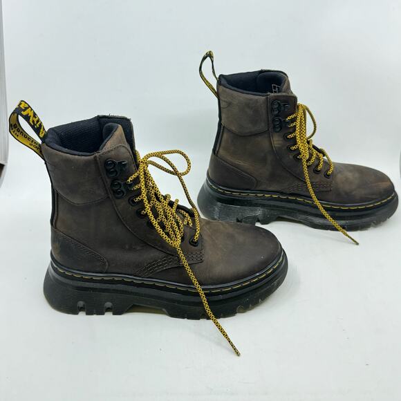 DR MARTENS TARIK Crazy Horse Leather Utility Boots - Picture 2 of 8